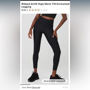 Alo Ribbed Airlift High-Waist 7/8 Enchanted Legging